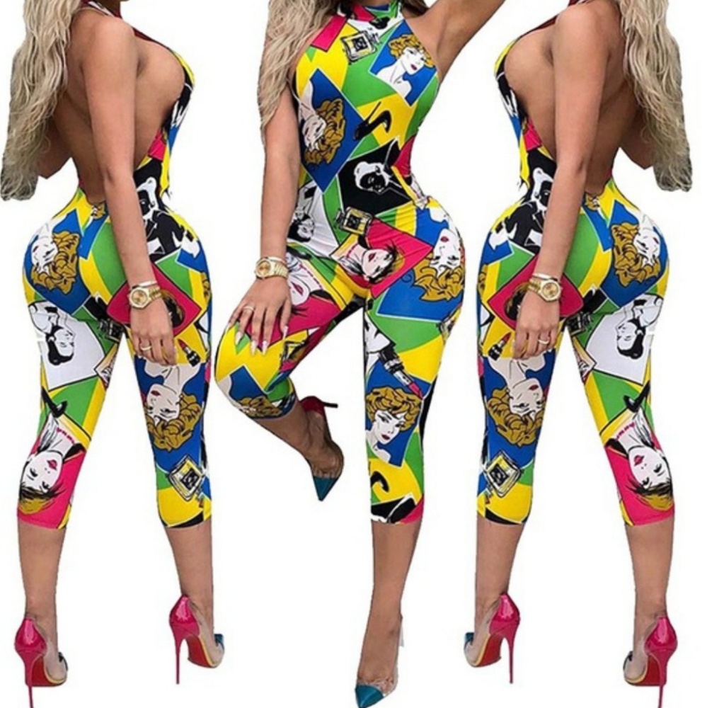 Women Graffiti Jumpsuit